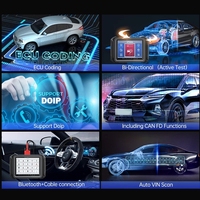 Herramientas de diagnóstico de sistema completo de codificación ECU, escáner de diagnóstico de sistema completo, actualización gratuita, más de 30 funciones de servicio compatibles con CAN FD/DOIP