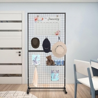 Tour de panneau de mur grillagé pliable personnalisé de 3 'x 6' présentoir mural à grille sur pied avec roues présentoir à grille métallique