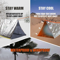 Tente d'abri de survie d'urgence d'hiver thermique isolée par film d'aluminium imperméable léger Mylar