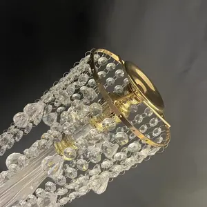 Set bunga kristal baru, alat peraga pernikahan hotel restoran meja makan lobi dekorasi tempat pernikahan set bunga kristal DIY