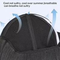 Casquette de perruque pour femme, chapeau de perruque pour femmes, casquette de baseball avec cheveux