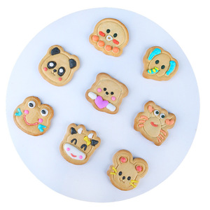 Vui vẻ dễ thương động vật <span class=keywords><strong>Icing</strong></span> Wafers handmade sữa hương vị cookie cho trẻ em ngày sô cô la hương vị - Product Image 5