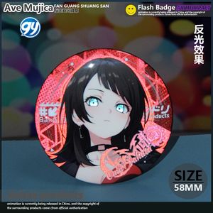 AVE MUJICA Réfléchissant Double Flash Badge Anime Bidimensionnel Marchandise Fer Blanc Broche Broche Cadeau pour les Fans de Bande - Product Image 5