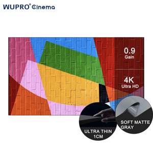 Pantalla de Proyección de PVC con Tela Gris Wupro de 70/80/100/120 Pulgadas, Alta Ganancia de 0.9, para el Hogar, Proyector de 120 Pulgadas, Gris Mate Suave - Product Image 1