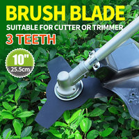 Lame de débroussailleuse 10in * 3 dents en acier au carbone accessoires de tondeuse à gazon outil de jardin pièces de tondeuse outils