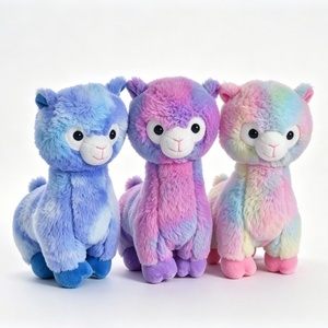 ตุ๊กตาลามะไล่สีแบบไล่ระดับสีตามแนวตั้ง สีฟ้า ชมพู-ม่วง และสีรุ้งพาสเทลหลากสี ตกแต่งห้องสไตล์สวยงาม - Product Image 2