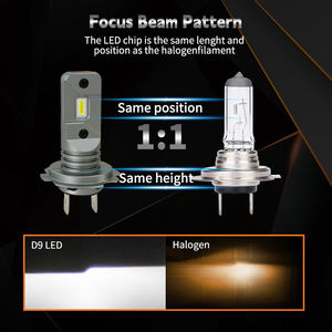 EVITEK D9 H7 หลอดไฟหน้า LED มินิไร้สาย 30W 3000LM 6500K CSP สำหรับไฟหน้ารถออโต้ไดโอดโคมไฟ H7 เทอร์โบ LED 12V รถยนต์ - Product Image 5