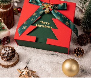 Caixa de Presente de Natal Luxuosa em Estoque, Caixa Rígida com Abertura Magnética, Embalagens de Papel por Atacado para Joias e Cosméticos - Product Image 4