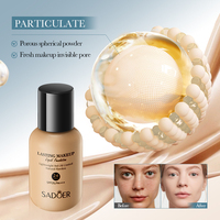 Fond de Teint Crème SADOER Longue Tenue Correcteur 40ml, 10 Teintes Couvrance Totale Maquillage Liquide, Marque Privée OEM Faible MOQ