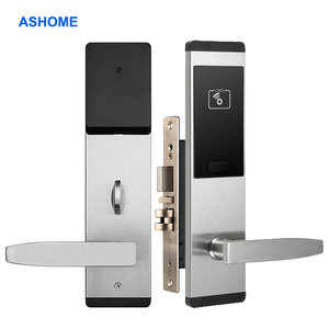 Serrure intelligente de porte d'hôtel de carte rfid système de gestion de tthotel porte en bois 13.56khz serrure d'hôtel intelligente à haute fréquence - Product Image 1