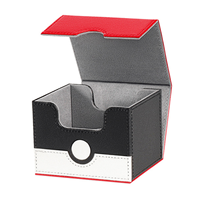 Boîte de rangement personnalisée pour cartes, capacité de plus de 100 cartes, Pokeball, boîte de rangement horizontale TCG compatible avec les cartes Commander Magic the Gathering