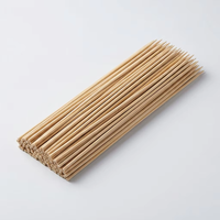 Brochettes en bambou rondes jetables de haute qualité pour barbecue, avec logo personnalisé, 100 pièces, 20cm, 25cm, 30cm, 35cm, 40cm