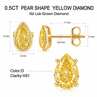 Boucles d'oreilles créoles Betterstar personnalisées en or 14K/18K, serties de pierres fantaisie de couleur naturelle, certifiées IGI, pour femmes