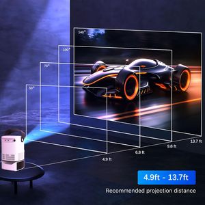 Projecteur LCD LED portable 1080P compatible 4K, WiFi, Android 13, courte focale, 8 Go de stockage, pour entreprise - Product Image 3
