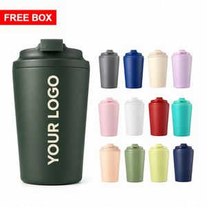 Tasses de voyage isothermes en acier inoxydable réutilisables, imprimées sur mesure, colorées, à double paroi, 12 oz, anti-fuite, sans BPA, pour café - Product Image 1