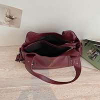 Sac fourre-tout de travail pour femme, style rétro, en PU souple, sac hobo décontracté, grande capacité, poches latérales, sac à bandoulière, sac à main, personnalisable en gros