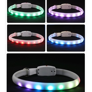 USB Wiederaufladbares LED-Hundehalsband Nacht-Sicherheitslicht Leuchtende Hundehalsbänder für Nachtspaziergänge Werbeartikel LED-Haustierzubehör - Product Image 3