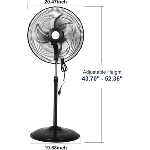 Ventilateur sur pied oscillant 3-en-1 électrique pour hôtel, hauteur réglable, en plastique, classe d'efficacité énergétique - Product Image 5