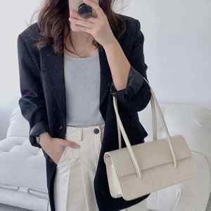 Bolso de hombro portátil para mujer, de cuero PU encerado de lujo, estilo retro, nuevo, sencillo, con una sola correa. - Product Image 5