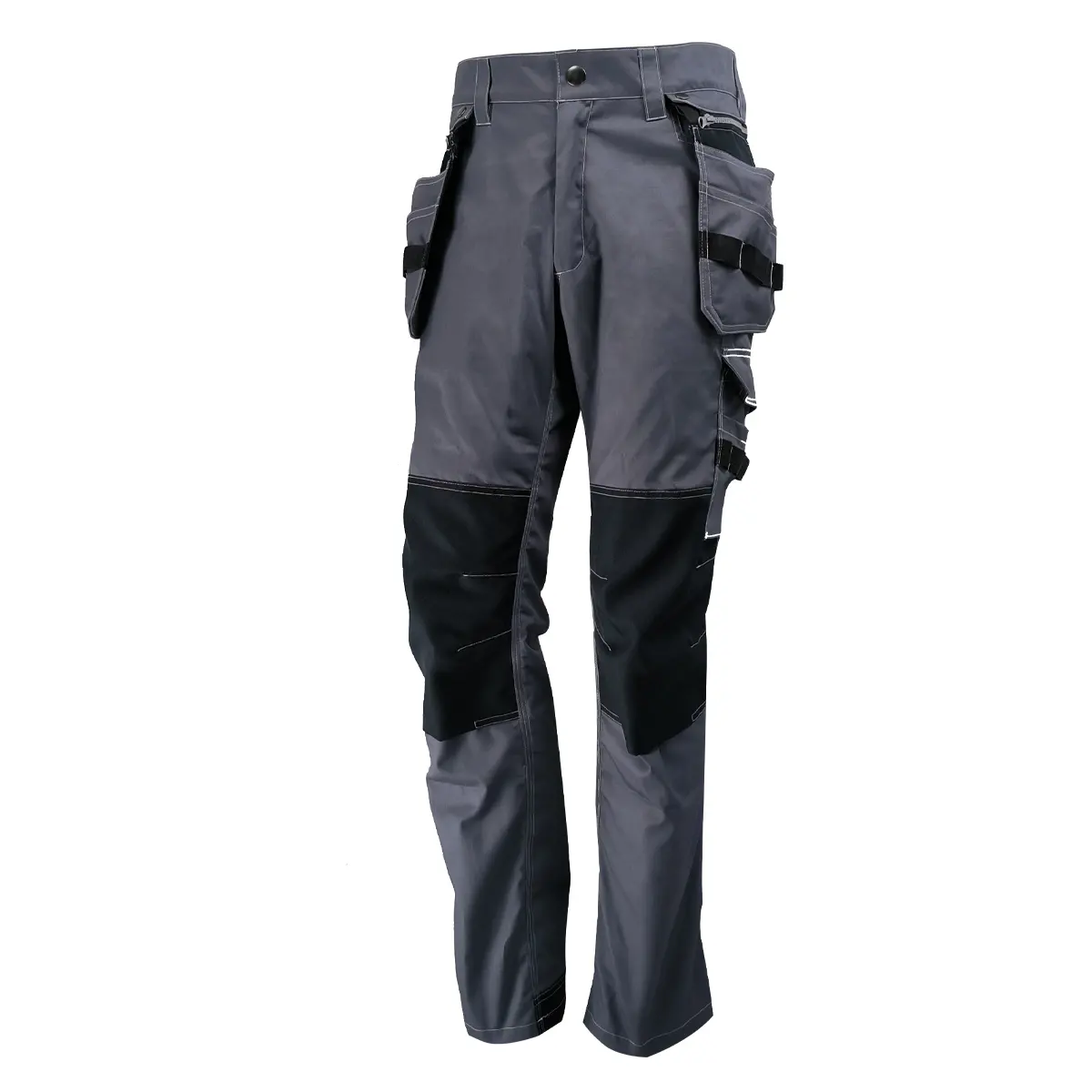 Vente en gros 65/35TC Pantalon de travail Vêtements de travail à six poches Genouillères Pantalon de travail pour hommes Pantalon de travail