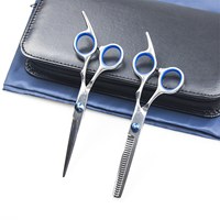 Ensemble de ciseaux professionnels pour couper les cheveux, ciseaux de barbier, kit d'éclaircissage des cheveux, outil de coiffure pour salon et maison