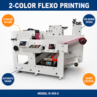 NOUVELLE MACHINE D'IMPRESSION FLEXO AUTOMATIQUE À 2 COULEURS SR-350-2 POUR ÉTIQUETTES, SACCHETS EN PAPIER, SACCHETS EN PLASTIQUE ET TUBES - IMPRIMANTE 100m/min