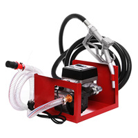 Pompe à carburant mobile mini-station de ravitaillement portable et durable 12V 220V pour transfert d'huile lubrifiante et de diesel avec buse