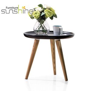 Pieds en bois massif <span class=keywords><strong>plateau</strong></span> noir nordique en plastique loisirs hôtel <span class=keywords><strong>salon</strong></span> café meubles café <span class=keywords><strong>Table</strong></span> à thé pour salle à manger <span class=keywords><strong>salon</strong></span> familial - Product Image 2