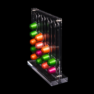Großhandel Transparenter Moderner Präsentationsständer Küchenzubehör Aufbewahrungsregal Kapsel-Organizer Acryl Kaffeekapselhalter - Product Image 5