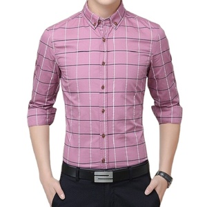 Men's Casual <b>Plaid</b> <b>Shirt</b> High Quality 100% Cotton Long-Sleeved Single Button OEM Service Custom Design Poplin Striped Good - Product Image 6