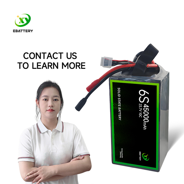 High Energy Density and Safety Solid State Lithium Battery 6s 23.7V 5C 10C Battery 45000mah for Drone Battery/USV