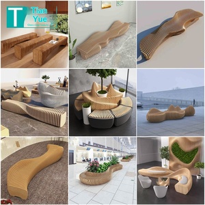 Shopping Mall Outdoor Beautiful <b>Wood</b> <b>Slice</b> Leisure Seat Public Creative Customizable Rubber <b>Wood</b> Art Landscape Tree Pool Stool - Product Image 6