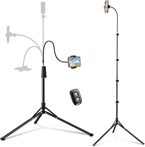<span class=keywords><strong>Trépied</strong></span> portable en alliage d'aluminium pour appareil photo <span class=keywords><strong>avec</strong></span> support rotatif sans fil à 360° et anneau lumineux LED pour <span class=keywords><strong>iPhone</strong></span> - Product Image 2
