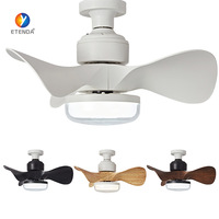 Ventilateur de plafond moderne avec lumière LED, douille E27, télécommande, 3 vitesses, ventilateur de plafond décoratif pour salon