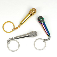 Accessoire de décoration pour sac à dos de chanteur de KTV TY Crafts, mini microphone de simulation personnalisé, porte-clés 3D