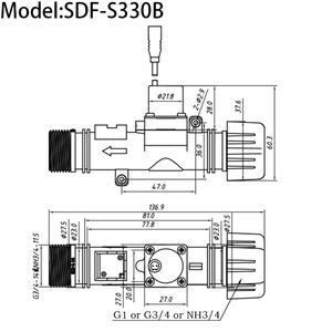 Vanne solénoïde bistable à verrouillage intelligent Goldenland pour l'irrigation, 3/4 pouce, DC 6V, 0,02-0,8 MPa, avec débitmètre et insert en cuivre - Product Image 2