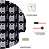 WS2812B RGB 5050SMD Pixel LED Panel Module d'écran matriciel flexible Adressable individuellement IC WS2812 DC5V