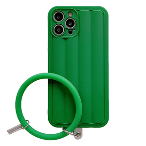 เคสโทรศัพท์ซิลิโคนเหลวป้องกันการสูญหายแนวสปอร์ตสุดสร้างสรรค์แฟชั่นพร้อมสายคล้องข้อมือวงกลมขนาดใหญ่ - Product Image 5