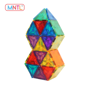 MNTL 100 Pièces Ensemble Aimant Carreaux De Construction Magnétiques Clairs 3D Blocs De Construction Construction Playboards - Product Image 6