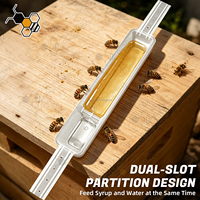 Mangeoire à abeilles en plastique de 0,75 litre pour sirop d'eau, pour ruche, avec oreilles latérales extensibles et découpables