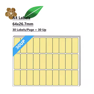 Hoja de <span class=keywords><strong>etiquetas</strong></span> autoadhesiva de corte de beso de tamaño A4 30UP personalizada <span class=keywords><strong>para</strong></span> embalaje de <span class=keywords><strong>ropa</strong></span> <span class=keywords><strong>para</strong></span> exposición de artesanía de comestibles de inyección de tinta láser - Product Image 4