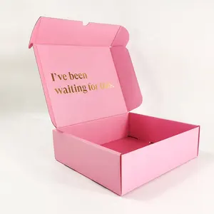 Top Sale Custom Logo Quality Matt Pink Apparel Packaging Fast Shipping Empty Gift Mailer Box For Pillow With Lid 7x7x7 15x15x5