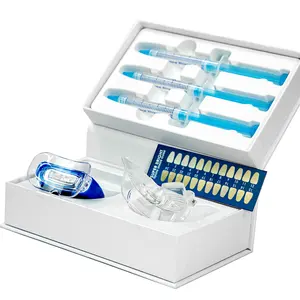 Gel dentaire Kits de gel blanchissant éclaircissant Kit de blanchiment des dents au peroxyde dentaire kit de blanchiment des dents avec lumière led