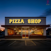 Enseigne lumineuse LED 3D personnalisée pour nom de restaurant extérieur, lettres en relief pour publicité et signalétique extérieure de bâtiment