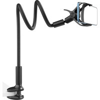 Support de téléphone portable universel à col de cygne 360 support de téléphone Flexible support paresseux support à bras longs avec chargeur usb