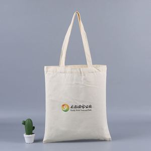 Wholesale Custom Logo Letter Pattern Natural <b>Cream</b> Color Cotton Canvas Tote <b>Bag</b> - Product Image 1