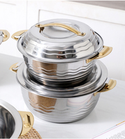 Ensemble de 4 récipients isothermes pour aliments, casseroles isothermes, chauffe-plats, en acier inoxydable à double paroi avec couvercle