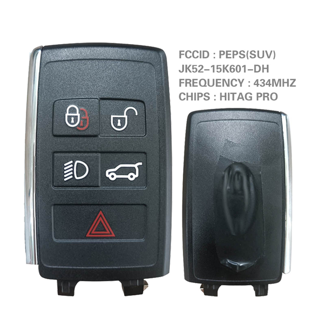 CN004037 4+1Button OEM Smart Remote Key Fob for L-and Range Rover Keyless Entry 434MHz HITAG PRO Part No PEPS(SUV)JK52-15K601-DH