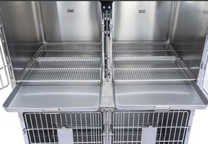 Fabrication personnalisée 304 acier inoxydable animal chien chat clinique vétérinaire hôpital <span class=keywords><strong>cage</strong></span> d'hospitalisation pour animaux de compagnie chenil à vendre - Product Image 4