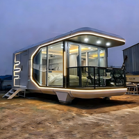 Villa Préfabriquée Portable Écologique 20ft 40ft Personnalisée, Mini Capsule Spatiale Verte, Maison Conteneur, Cabine, Pod, Maison de Luxe
